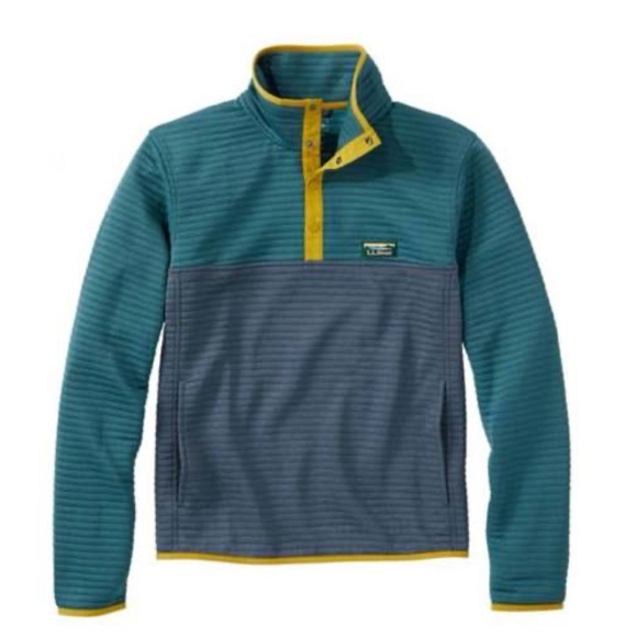 L.L. Bean Other - L.L. Bean Airlight Knit Pullover Colorblock Sz XL EUC Storm Teal & Rangeley Blue